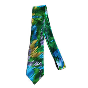 Jerry Garcia J. Garcia California Mission Collection 62 Green Abstract Silk Tie